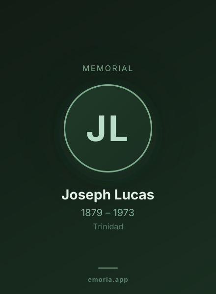 Memorial portrait of Joseph Lucas