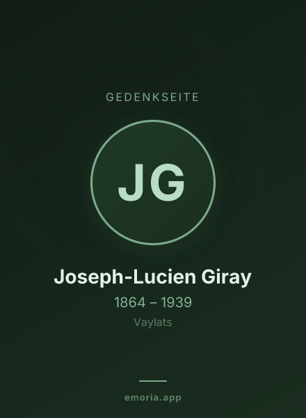 Gedenkportrait von Joseph-Lucien Giray