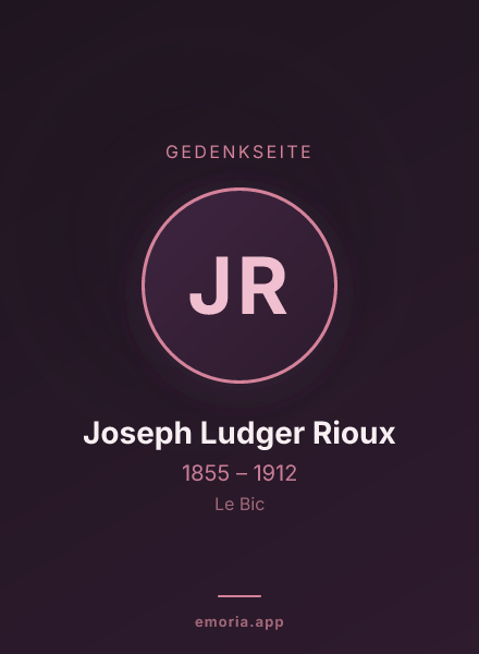Gedenkportrait von Joseph Ludger Rioux