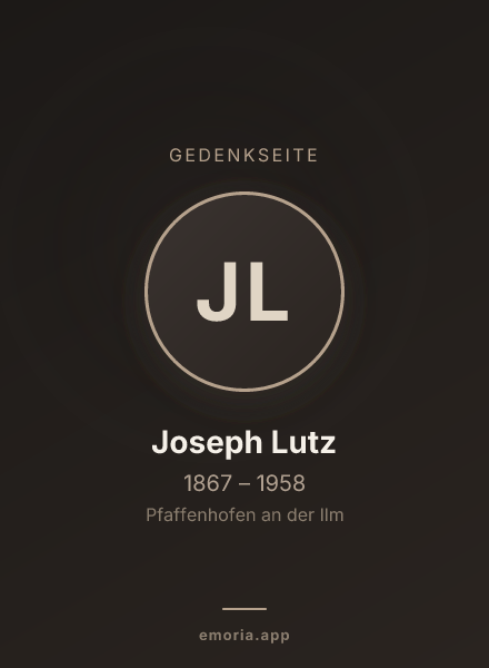 Gedenkportrait von Joseph Lutz