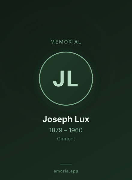 Memorial portrait of Joseph Lux