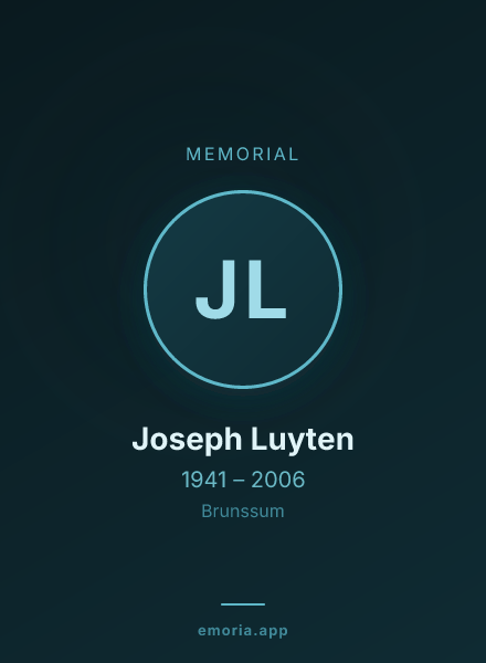 Memorial portrait of Joseph Luyten