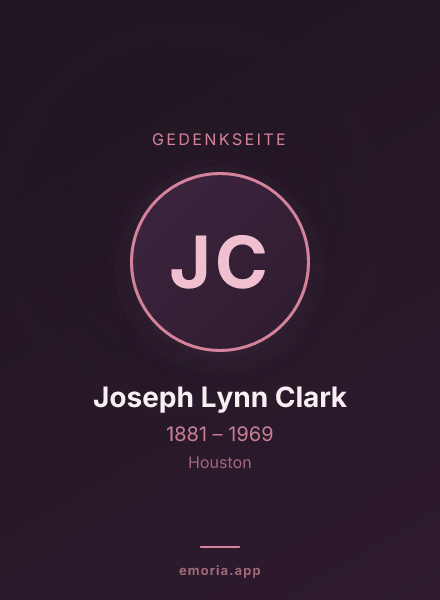 Gedenkportrait von Joseph Lynn Clark