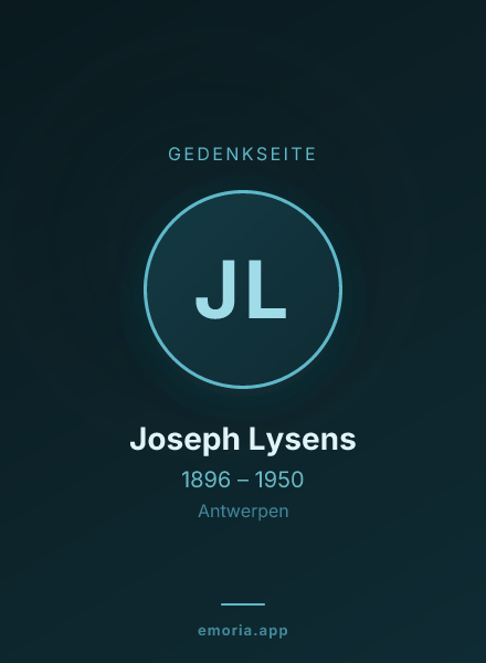 Gedenkportrait von Joseph Lysens