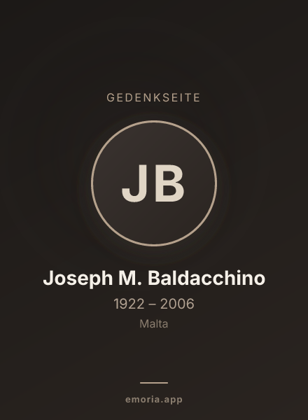 Gedenkportrait von Joseph M. Baldacchino