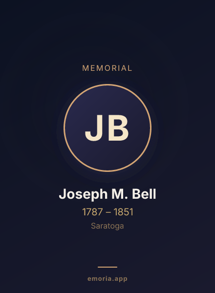 Memorial portrait of Joseph M. Bell