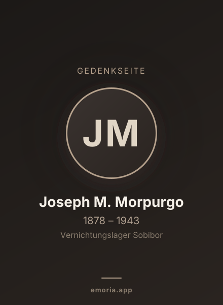 Gedenkportrait von Joseph M. Morpurgo