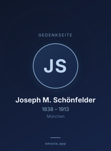 Gedenkportrait von Joseph M. Schönfelder
