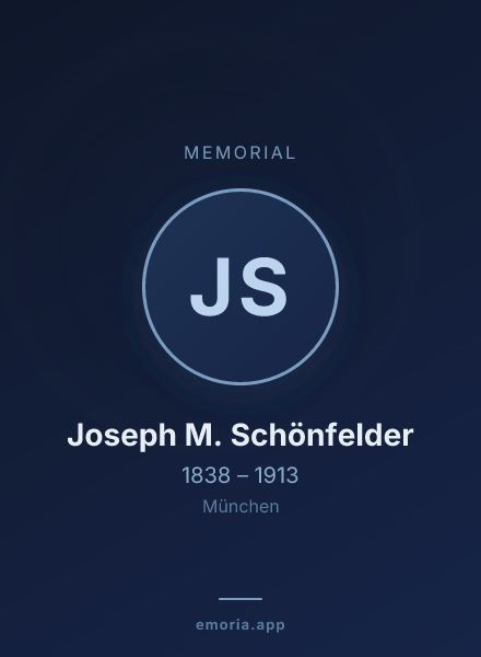 Memorial portrait of Joseph M. Schönfelder