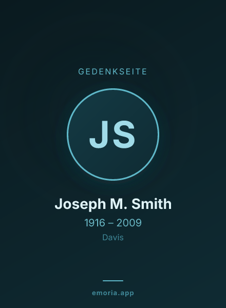 Gedenkportrait von Joseph M. Smith