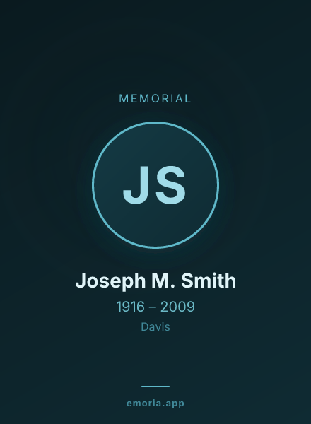 Memorial portrait of Joseph M. Smith