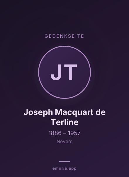 Gedenkportrait von Joseph Macquart de Terline