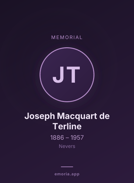 Memorial portrait of Joseph Macquart de Terline