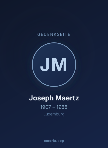 Gedenkportrait von Joseph Maertz