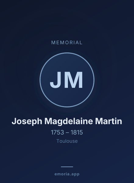 Memorial portrait of Joseph Magdelaine Martin