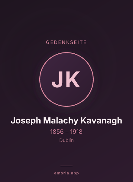 Gedenkportrait von Joseph Malachy Kavanagh