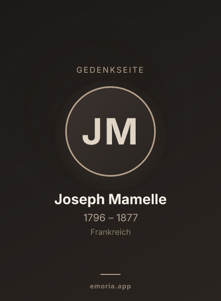 Gedenkportrait von Joseph Mamelle