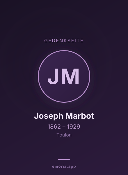 Gedenkportrait von Joseph Marbot