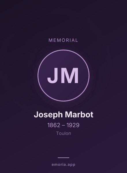 Memorial portrait of Joseph Marbot