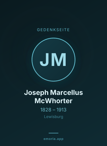 Gedenkportrait von Joseph Marcellus McWhorter