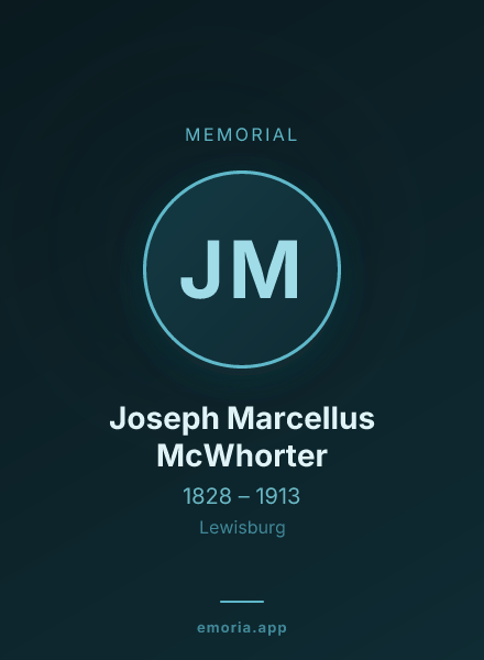 Memorial portrait of Joseph Marcellus McWhorter