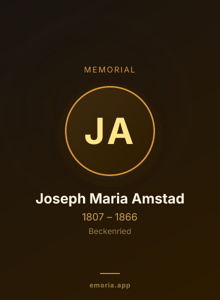 Memorial portrait of Joseph Maria Amstad
