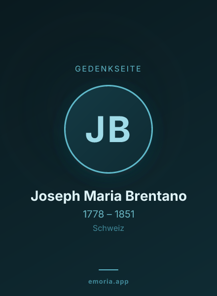 Gedenkportrait von Joseph Maria Brentano