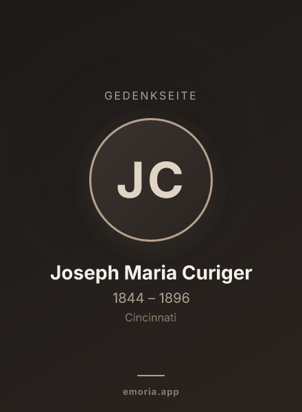 Gedenkportrait von Joseph Maria Curiger