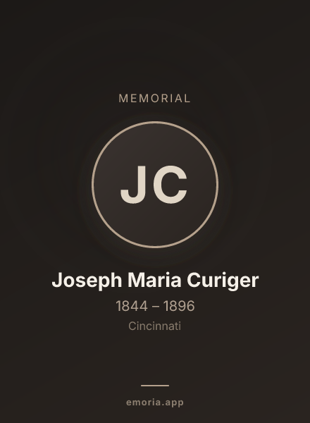 Memorial portrait of Joseph Maria Curiger