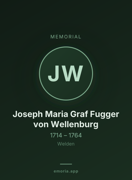 Memorial portrait of Joseph Maria Graf Fugger von Wellenburg