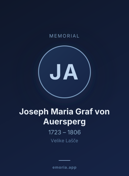 Memorial portrait of Joseph Maria Graf von Auersperg
