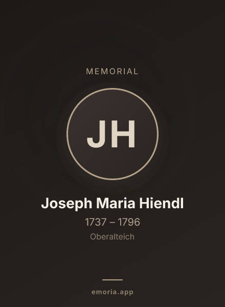 Memorial portrait of Joseph Maria Hiendl