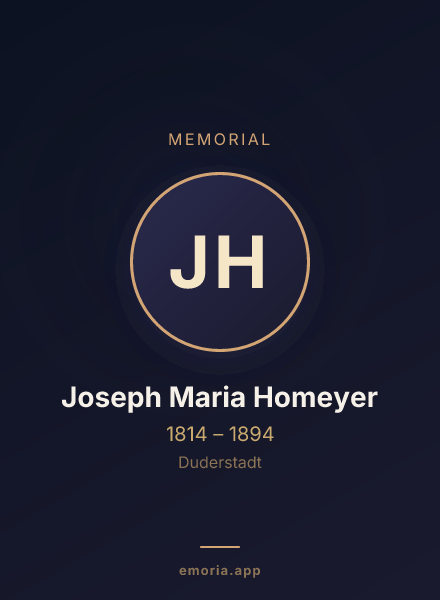 Memorial portrait of Joseph Maria Homeyer
