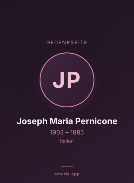 Gedenkportrait von Joseph Maria Pernicone