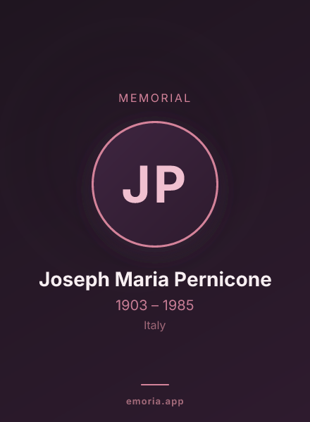 Memorial portrait of Joseph Maria Pernicone