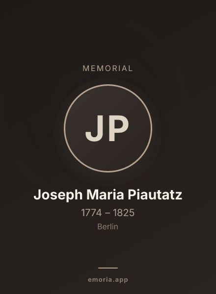 Memorial portrait of Joseph Maria Piautatz
