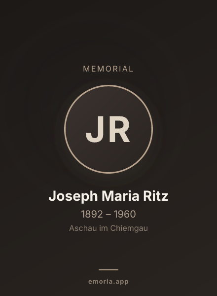 Memorial portrait of Joseph Maria Ritz