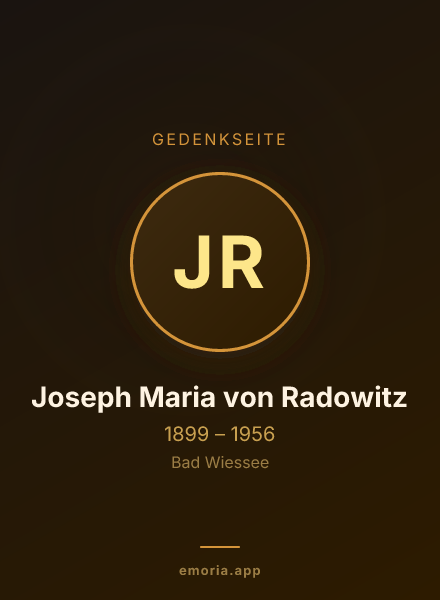Gedenkportrait von Joseph Maria von Radowitz