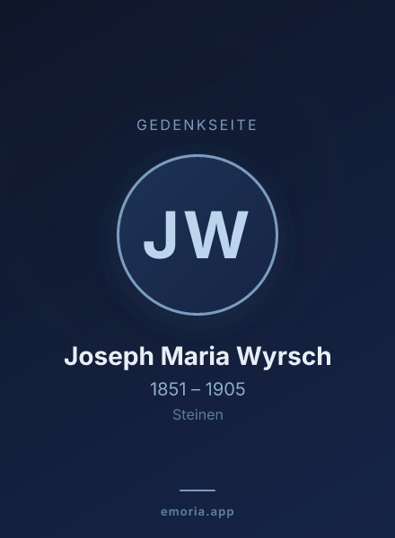 Gedenkportrait von Joseph Maria Wyrsch
