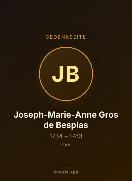 Gedenkportrait von Joseph-Marie-Anne Gros de Besplas