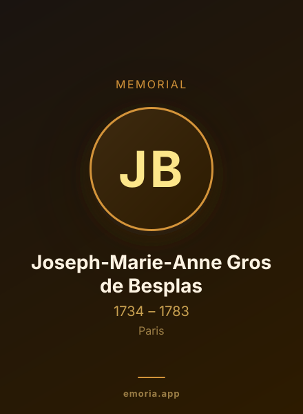 Memorial portrait of Joseph-Marie-Anne Gros de Besplas