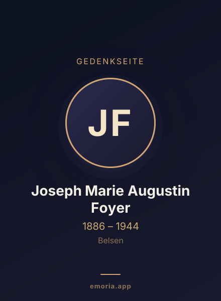 Gedenkportrait von Joseph Marie Augustin Foyer