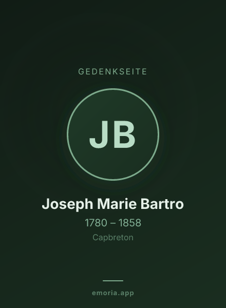 Gedenkportrait von Joseph Marie Bartro