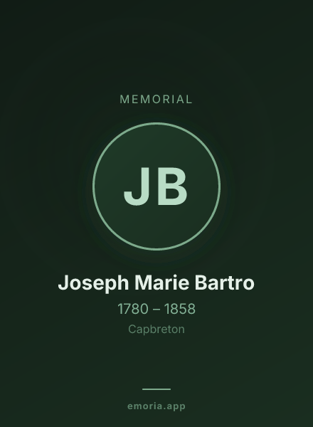 Memorial portrait of Joseph Marie Bartro