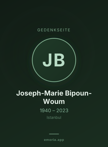 Gedenkportrait von Joseph-Marie Bipoun-Woum