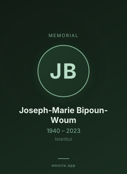 Memorial portrait of Joseph-Marie Bipoun-Woum