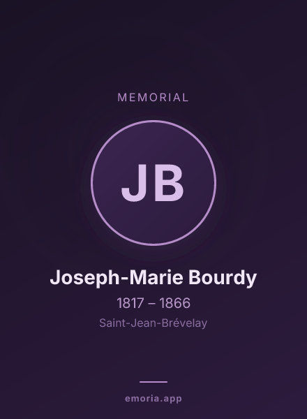 Memorial portrait of Joseph-Marie Bourdy