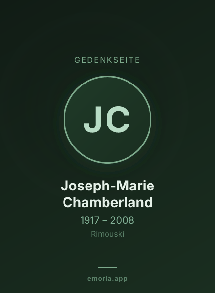 Gedenkportrait von Joseph-Marie Chamberland