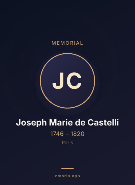 Memorial portrait of Joseph Marie de Castelli