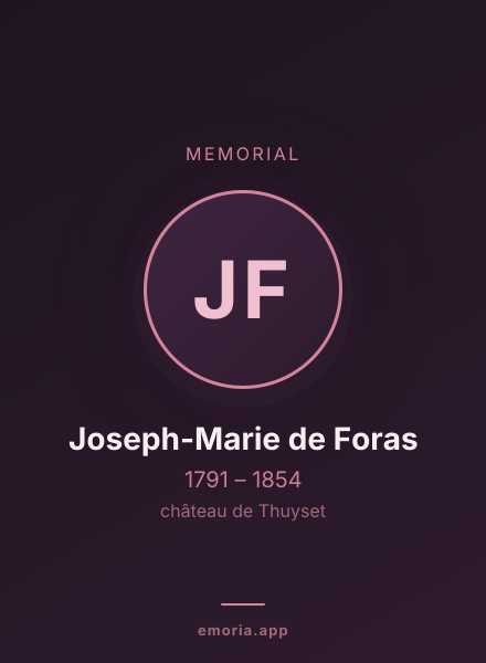 Memorial portrait of Joseph-Marie de Foras